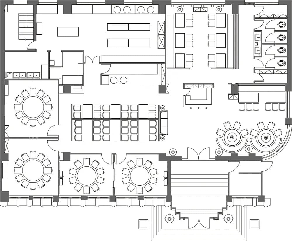某餐厅平面布局图
