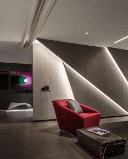 空间设计中灯光营造氛围效果图